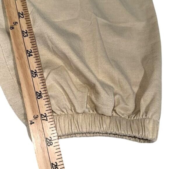 Womens Khaki Off-Shoulder Jogger Jumpsuit XX-Large With Drawstring Waist & Pocke - Picture 7 of 7
